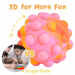 스트레스 릴리프 손가락 끝 회 전자 아마존 뜨거운 판매 실리콘 팝 장난감 다채로운 LED 팔각형 3D Fidget 공