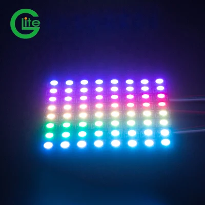 고품질 디지털 주소 지정이 가능한 DC5V IP20 Ws2812 RGB LED 픽셀 매트릭스 패널 스트립 조명